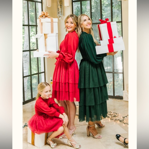 Ivy City Co Tulle Cosette Dress NWT Winter White Large Holiday Christmas - Picture 8 of 8